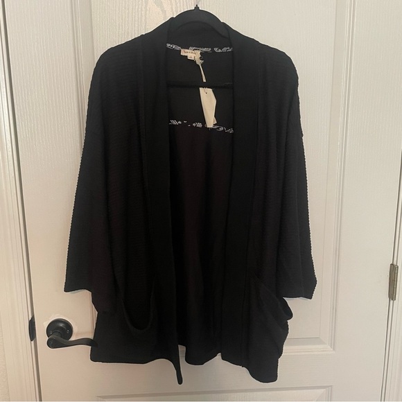 Hem & Thread Sweaters - Hem & Thread Elegant Black Cardigan